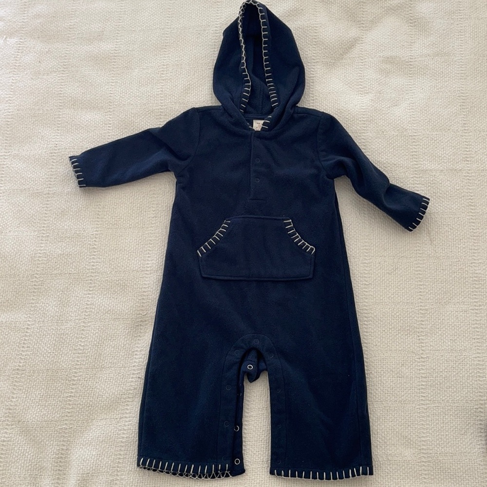 Old Navy baby boy navy fleece one piece 6-12 months